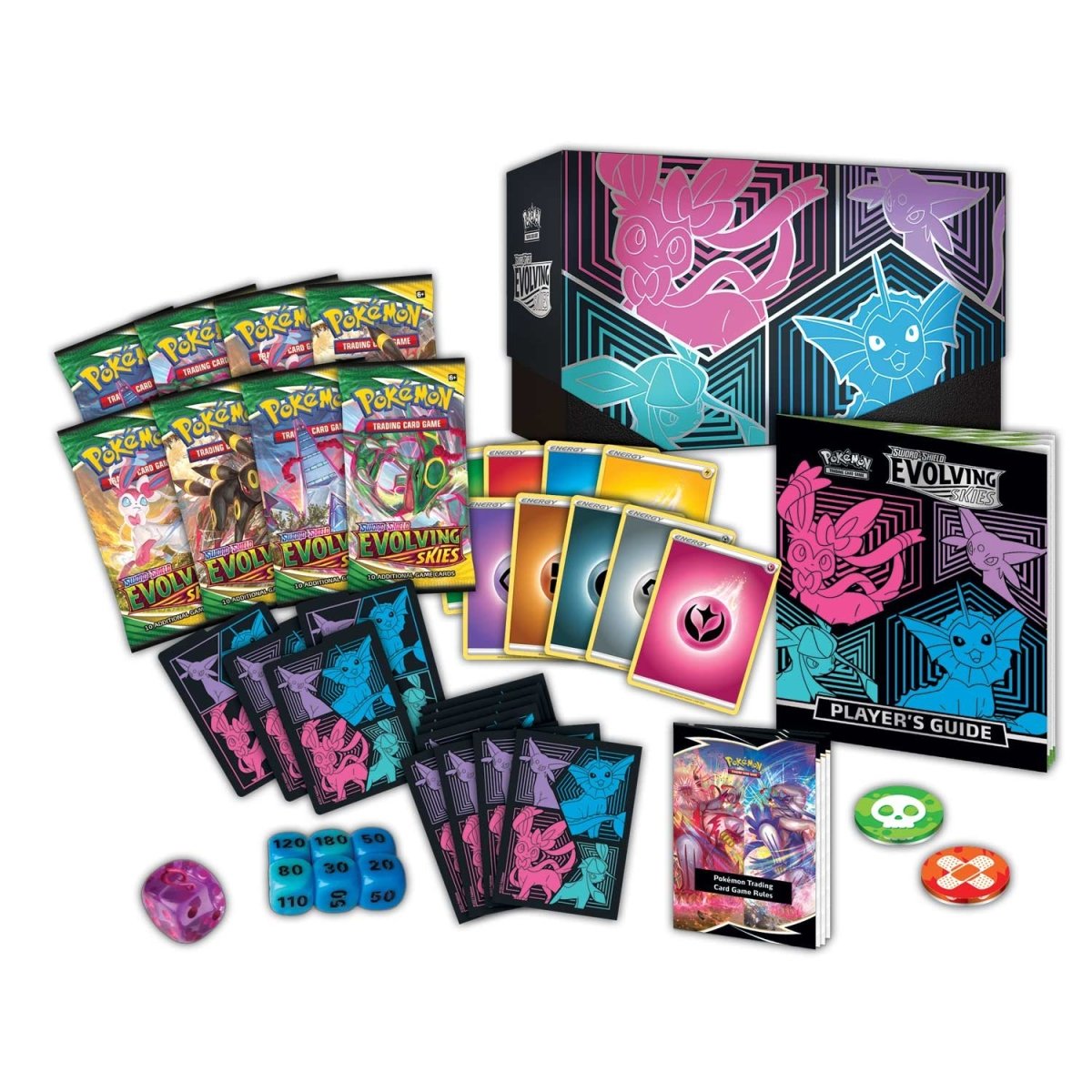 Pokémon TCG: Sword & Shield-Evolving Skies Pokémon Center Elite Trainer Box (Vaporeon, Espeon, Glaceon & Sylveon)